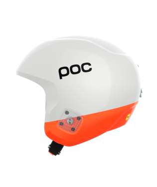 POC Skull Dura X MIPS race ski helmet – Hydrogen White/Fluorescent Orange (Detail)
