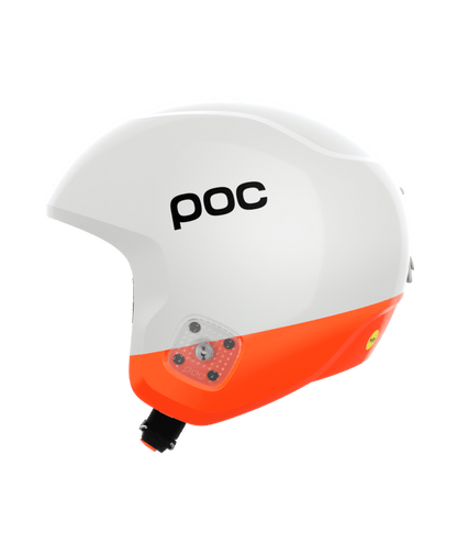 POC Skull Dura X MIPS race ski helmet – Hydrogen White/Fluorescent Orange