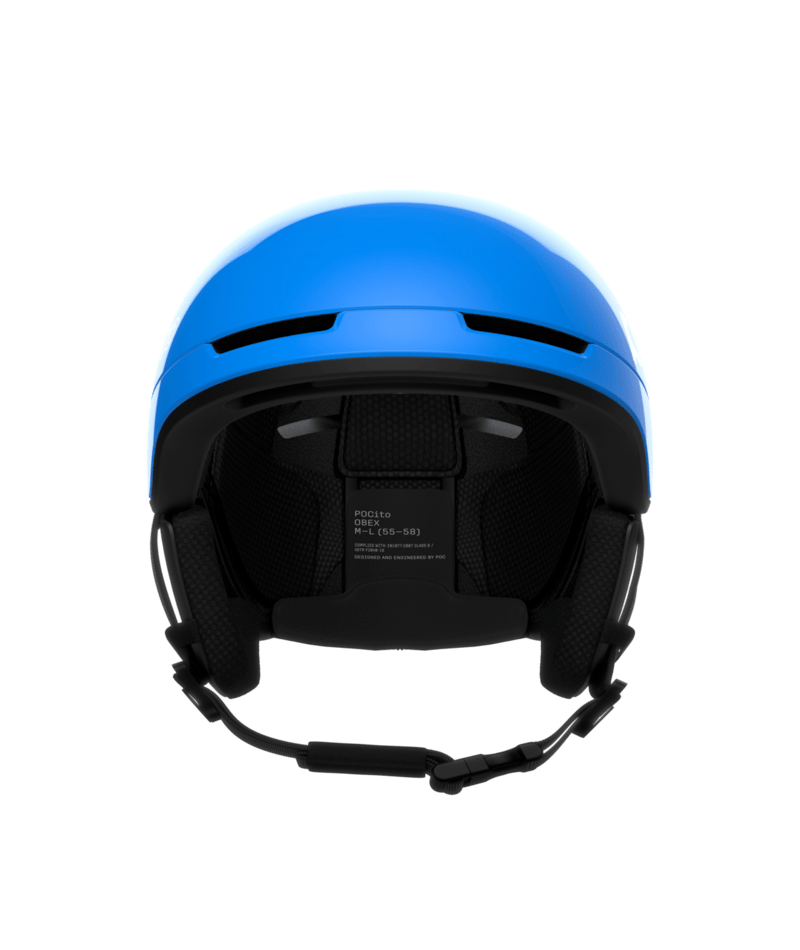 POC POCito Obex MIPS kids ski helmet – Fluorescent Blue (view 1)