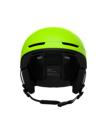 POC POCito Obex MIPS kids ski helmet – Fluorescent Yellow/Green (view 1)
