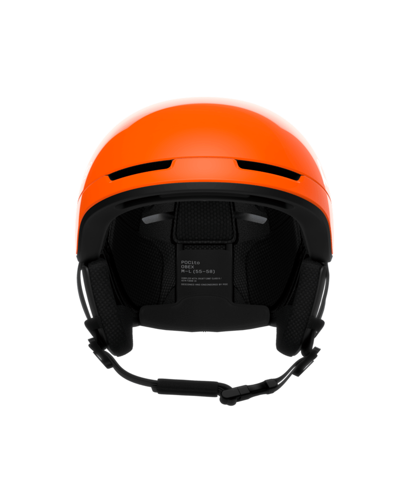 POC POCito Obex MIPS kids ski helmet – Fluorescent Orange (view 1)