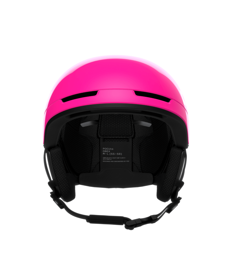 POC POCito Obex MIPS kids ski helmet – Fluorescent Pink (view 1)