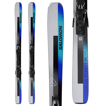 Salomon 男式 Stance 80 滑雪板，配备 M11 固定器